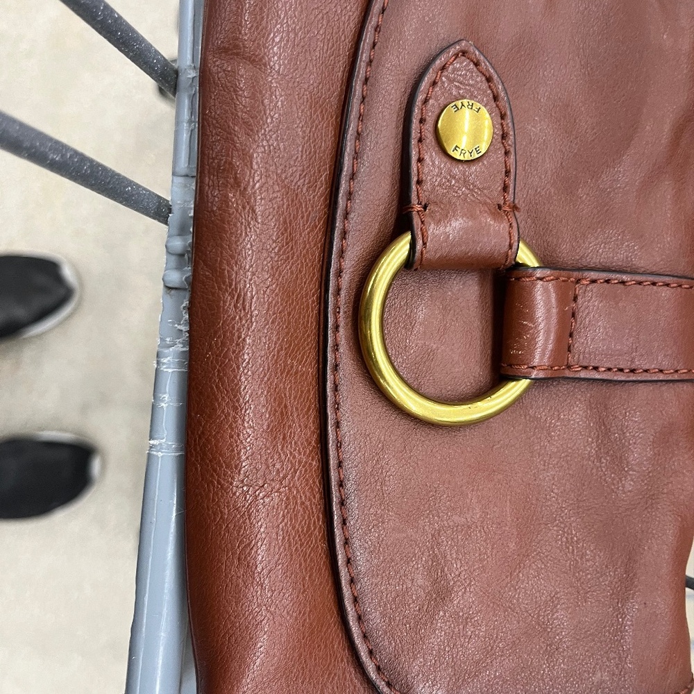 Frye Ring Crossbody leather handbag